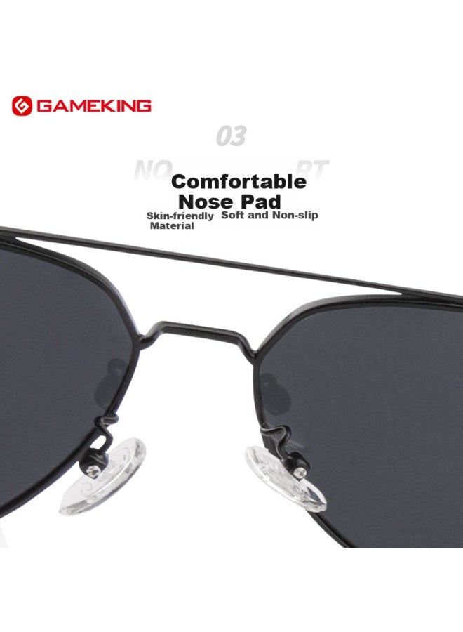 Gameking Polarized Sungl For Men And Women, Classic Frog Design Driving Uv Protection Gl 19208 Black - Image 4