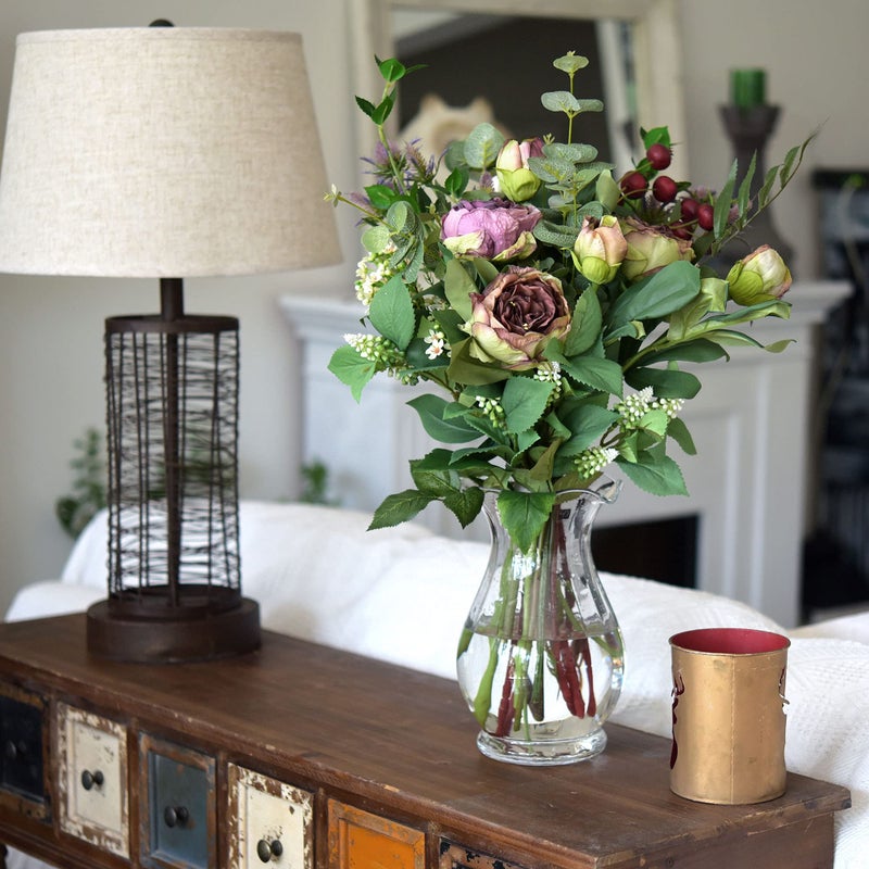 FiveSeasonStuff Vintage Purple Peonies â€“ Realistic Artificial Silk Flowers with Dry-Look Petals, 6 Stems for Rustic Home & Wedding Floral Arrangements - Image 3