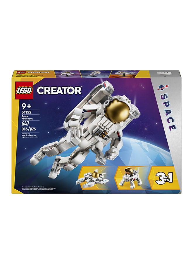 LEGO - 31152 Creator 3In1 Space Astronaut Toy To Dog Figure To Kids’ Viper Jet Model Set, Space-Themed Gift Idea For Boys And Girls Aged 9 Years Old And Over (647 Pieces) - Image 1