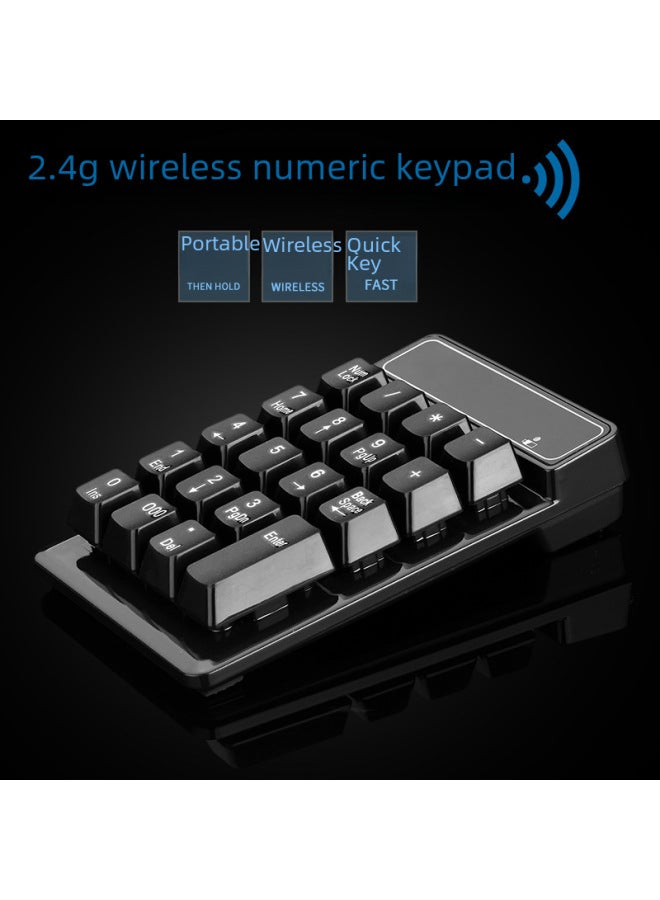 2.4g Wireless Digital Keyboard Usb Bluetooth Computer Financial Accounting Mini Keypad Mechanical Suspension Wholesale-Color:525 Wireless Edition-Black  - Image 3