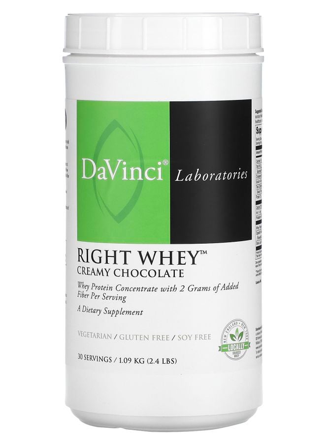 DaVinci Laboratories of Vermont Right Whey Creamy Chocolate 2.4 lbs (1.09 kg)