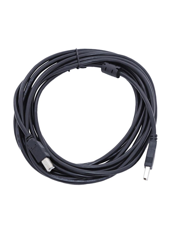 كابل طابعة مايكرو USB من ذكر إلى ذكر أسود