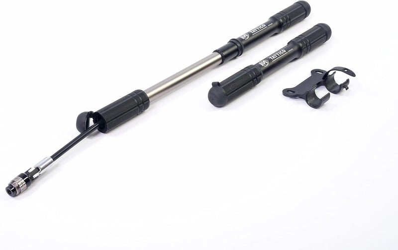 SILCA Tattico Mini Bike Pump – Frame Mount Bicycle Pump with Expandable Hose and Lever Lock – Lightweight and Mountable to Gravel, Mountain, and Road Bicycles – Up to 100 PSI - Image 2