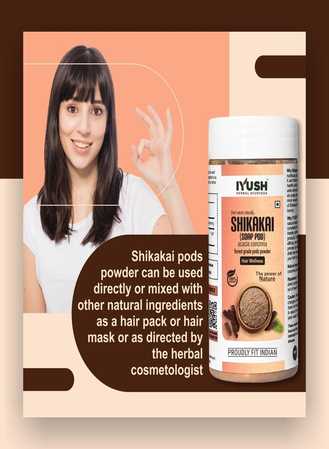 IYUSH Herbal Ayurveda Shikakai Powder for Hair Growth - 250gm | Hair Volume Powder | Hair Pack for Hair Growth | Herbal Hair Wash Powder | Hair Mask for Smoothening Hair | Hair Powder for Hair Mask | - Image 5