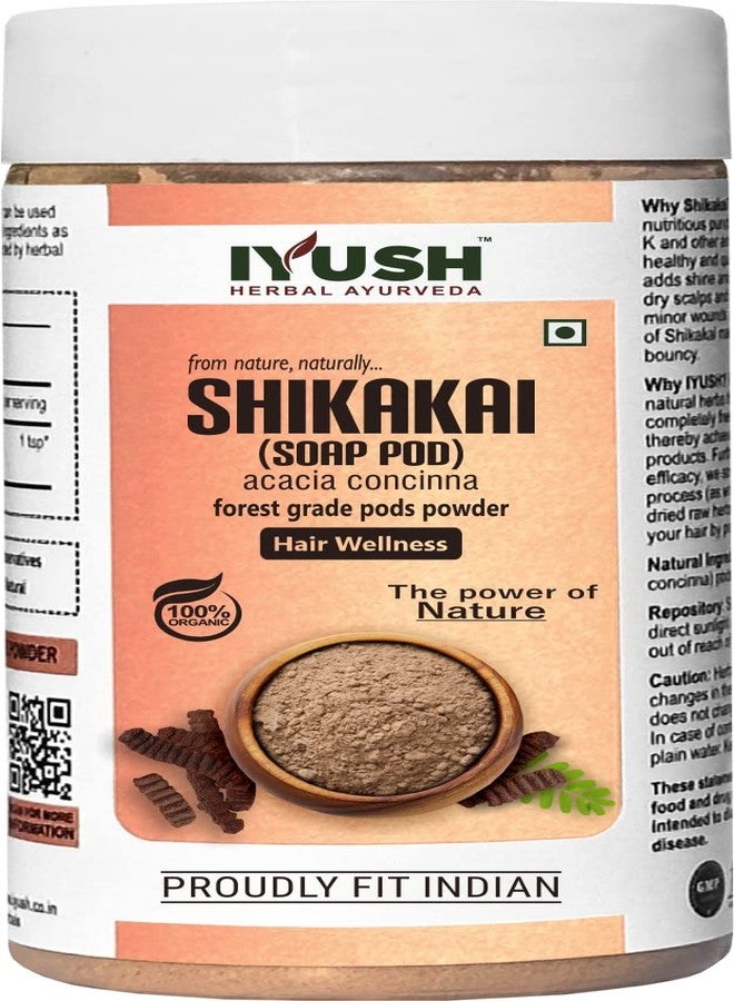 IYUSH Herbal Ayurveda Shikakai Powder for Hair Growth - 250gm | Hair Volume Powder | Hair Pack for Hair Growth | Herbal Hair Wash Powder | Hair Mask for Smoothening Hair | Hair Powder for Hair Mask | - Image 1