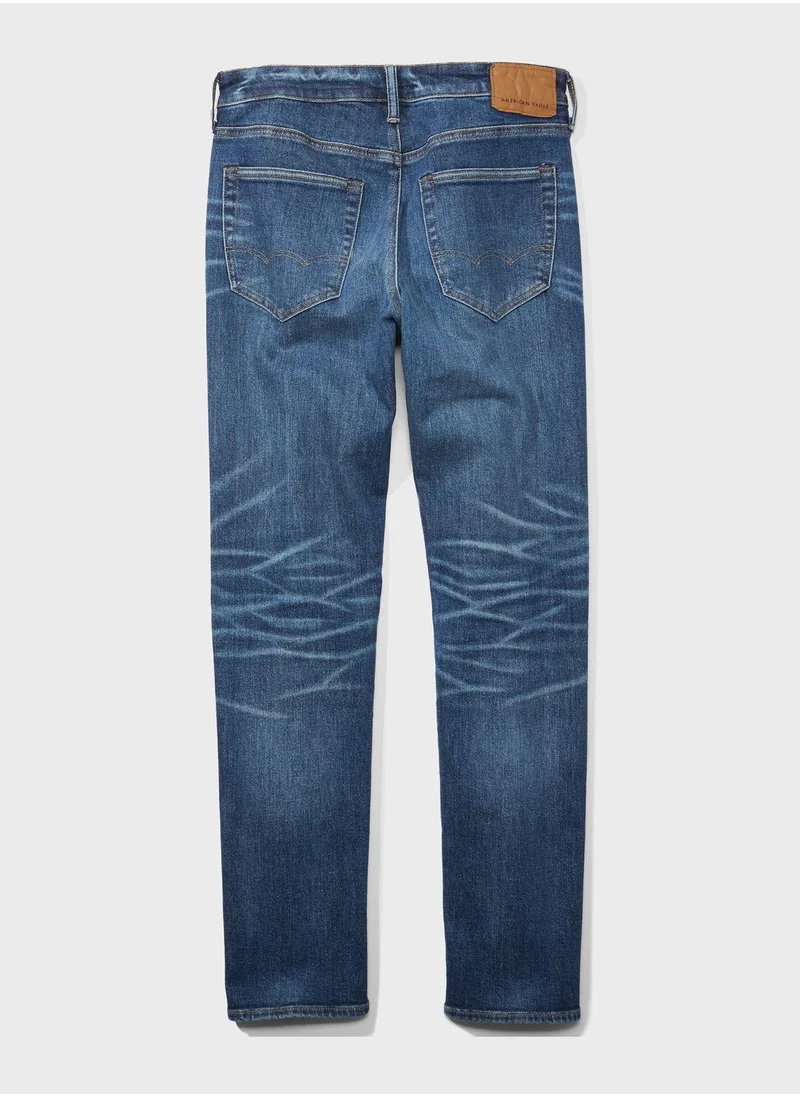 American Eagle Mid Wash Straight Jeans