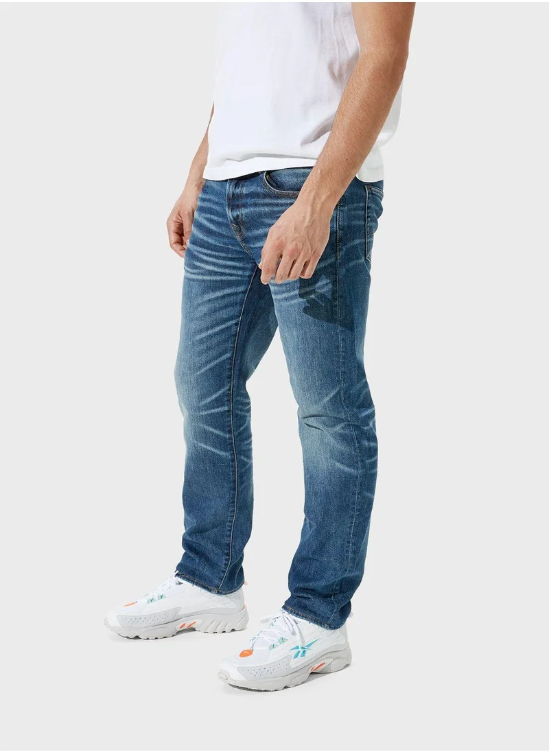 American Eagle Mid Wash Straight Jeans