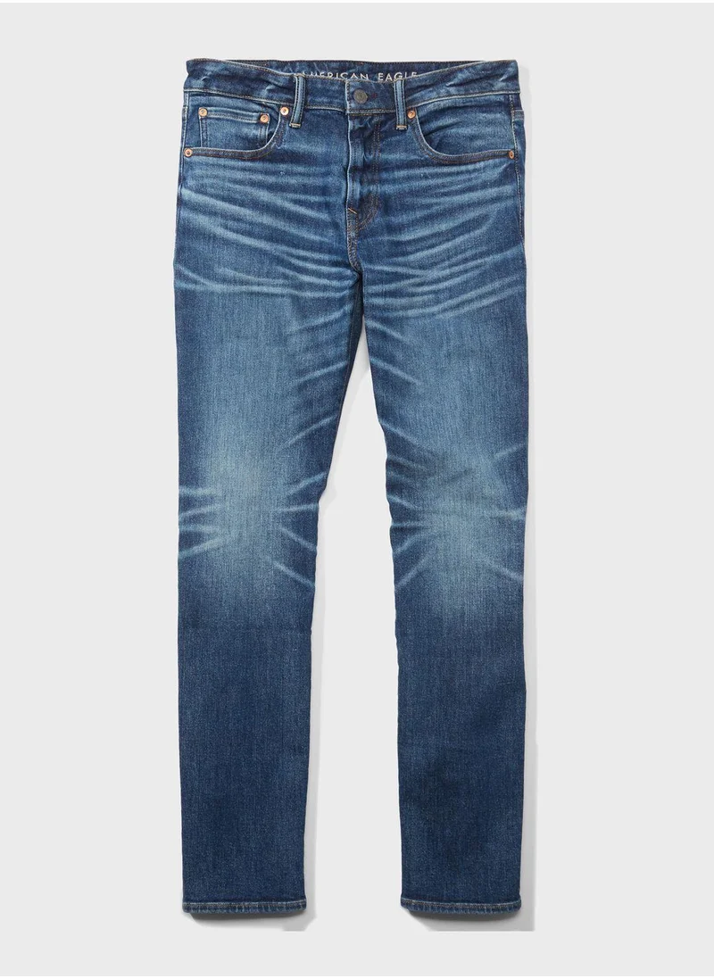 American Eagle Mid Wash Straight Jeans