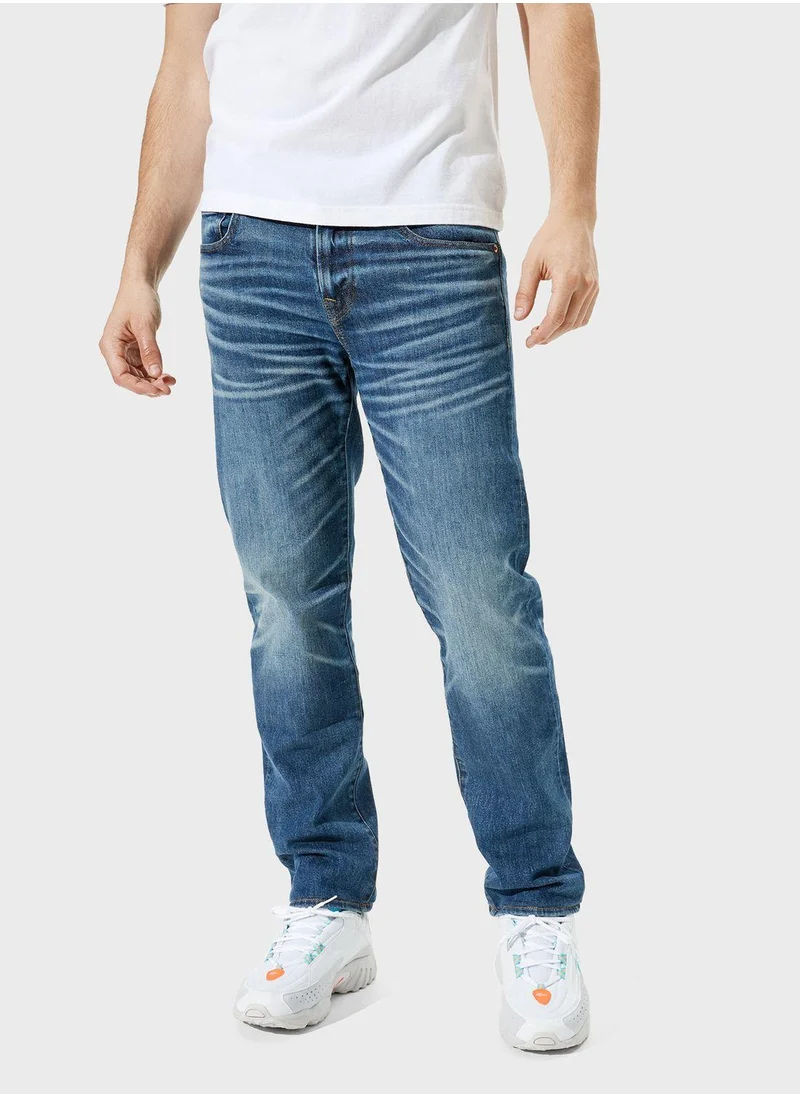 American Eagle Mid Wash Straight Jeans