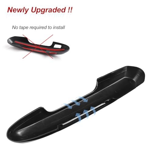 CKE Upgraded Snap-on Door Handle Protectors Compatible with Toyota Rav4 2019-2025 for Highlander 2020-2025 for Crown 2023-2025 Car Exterior Door Handle Cover Trims -Glossy Black - Image 2