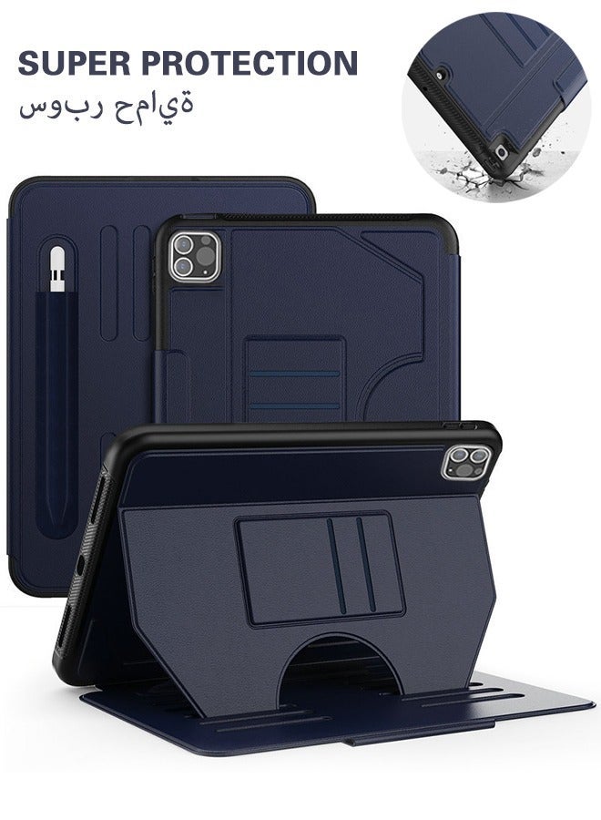 Raxoom Case for iPad pro 13 Inch 2024, Slim Protective Cover with Apple Pencil Holder, Auto Wake/ Sleep, Multiple Viewing Angles (Slate Blue) - Image 1