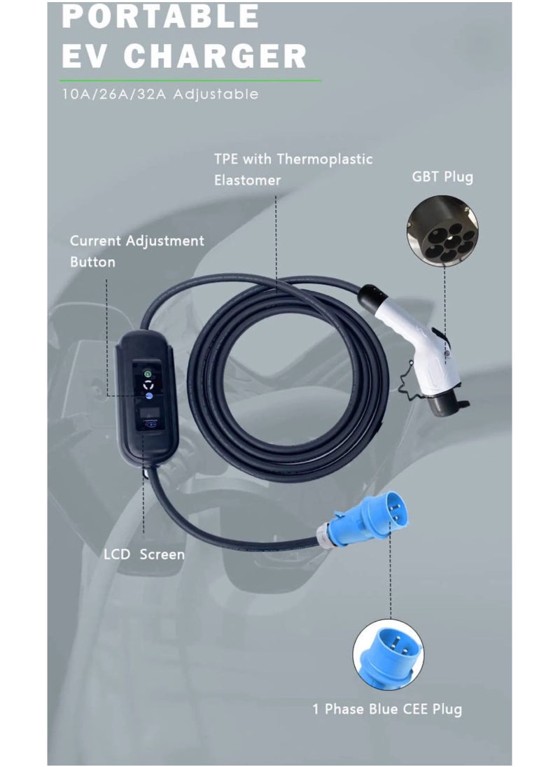 Tesla - Volkswagen Electric Car Charger Developer Single Phase GB/T 7.4 KW For id3/id4/id6 cars - Image 1