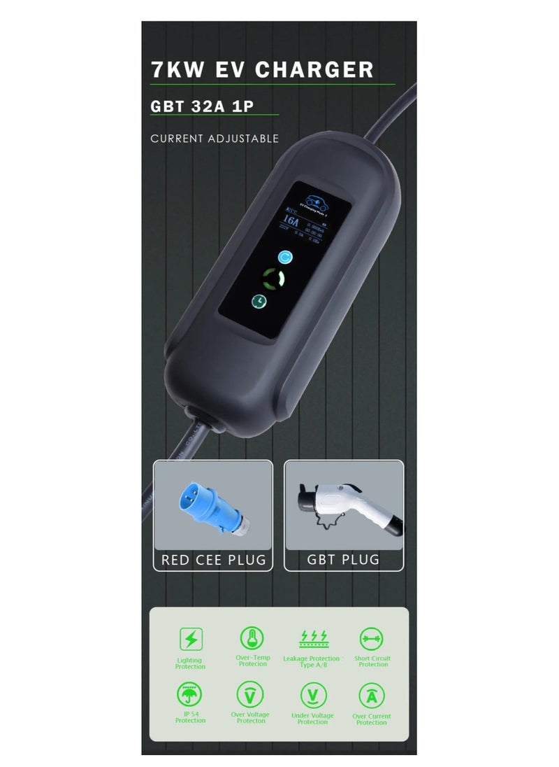 Tesla - Volkswagen Electric Car Charger Developer Single Phase GB/T 7.4 KW For id3/id4/id6 cars - Image 1