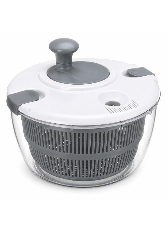 Master Gold Manual Vegetable Dryer 5L Large Rotating Handle | Professional Salad Dryer with Clear Bowl and Inner Basket | Quickly Dry Lettuce, Herbs, Fruits, Practical Kitchen Tool - Image 1