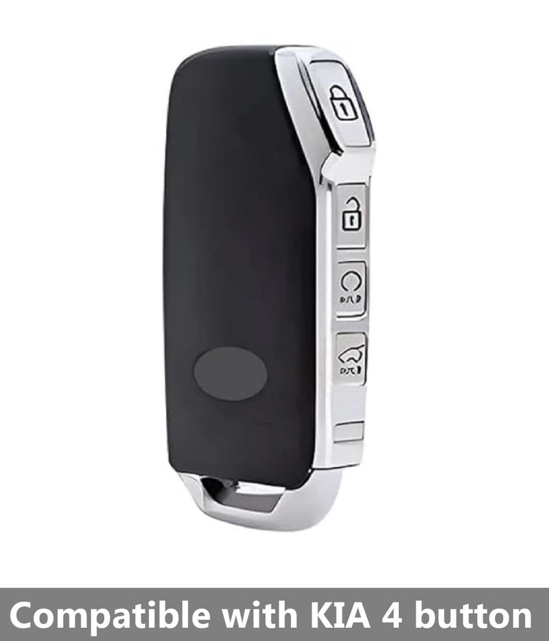 Contacts Car Key Cover Compatible with Kia – Seltos, Sonet, Carens, Carnival, EV6 & More | Fits 3 & 4 Button Keys - Image 2