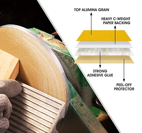 MIDO PROFESSIONAL ABRASIVE 100 PCS PSA Sanding Discs 6 Inch Sanding Discs Self Stick 400 Grit Aluminum Oxide Round Sandpaper - Image 4