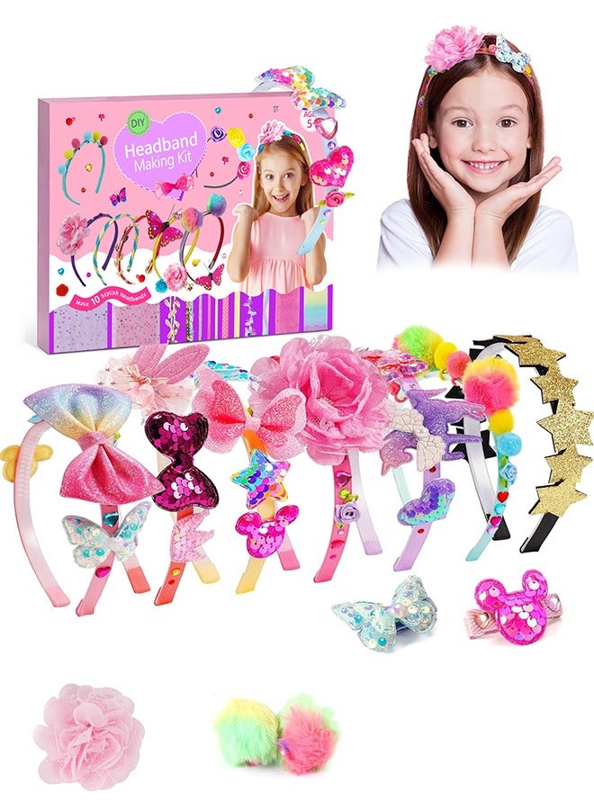 ليمون طقم صنع أشرطة الرأس، طقم DIY لصنع أشرطة الرأس للفتيات، فنون وحرف للأطفال من سن 5 سنوات فما فوق، ملحقات شعر للفتيات، مجموعة حرفية عصرية للفتيات - Image 1