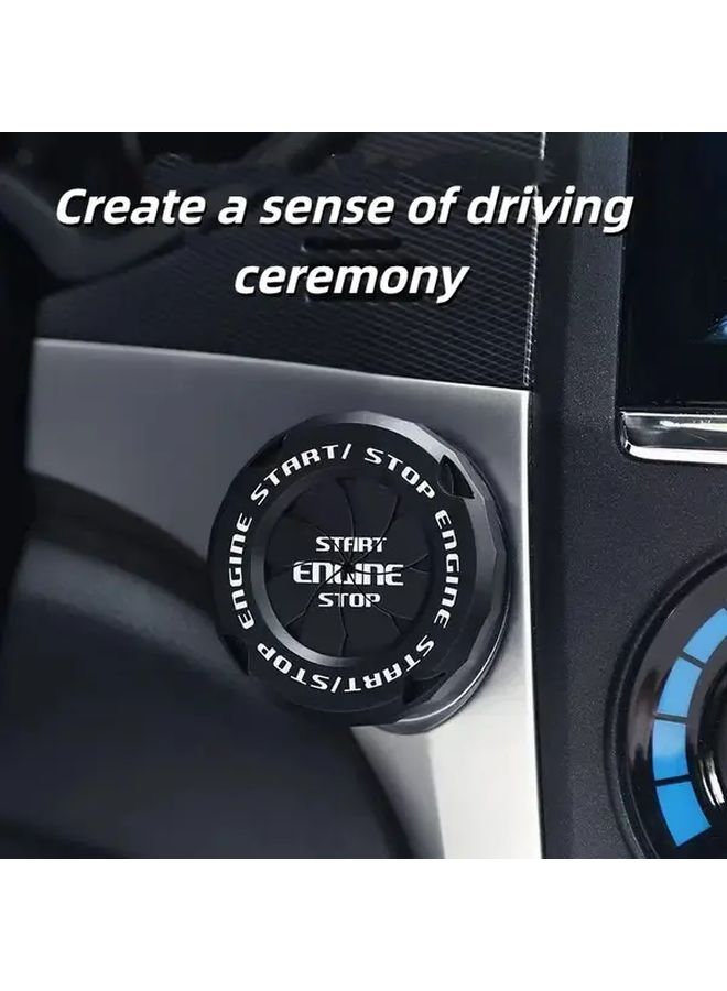 Red And Black Dual Color Rotary Switch Car Decorative Cover With One Click Start - Image 5