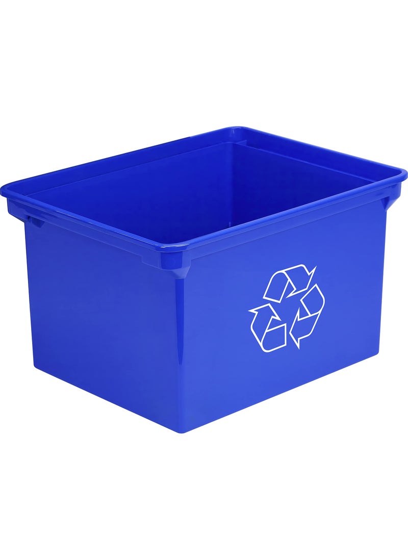 Storex Storex 9 Gallon Recycle Bin Blue 1 Count 61549A01C 