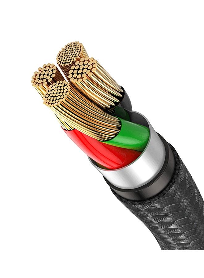 Lazor Titan 3 in 1 Fast Charging Cable with Durable Nylon 
Braided Wire C58 Black- 1m - Image 2