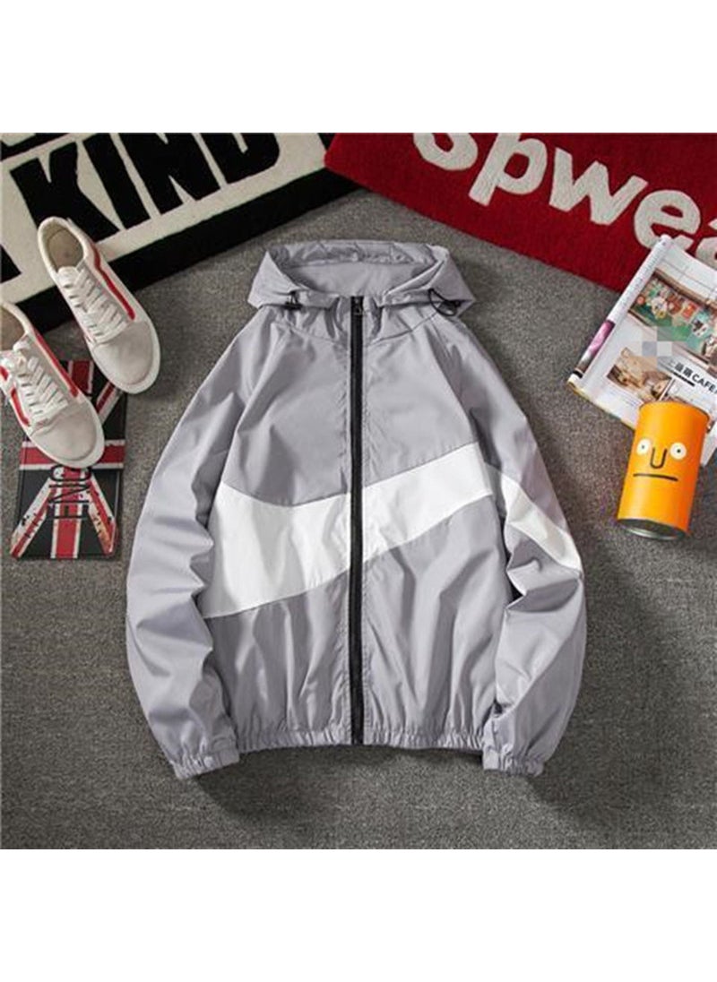 Generic Summer Mens Lightweight Sun Protection Jacket for Fishing Breathable Grey 