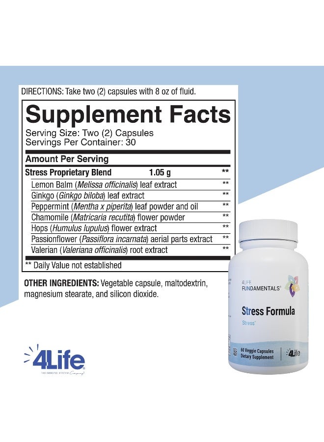 4life Stress Formula Veggie Capsules for Adults - Image 2
