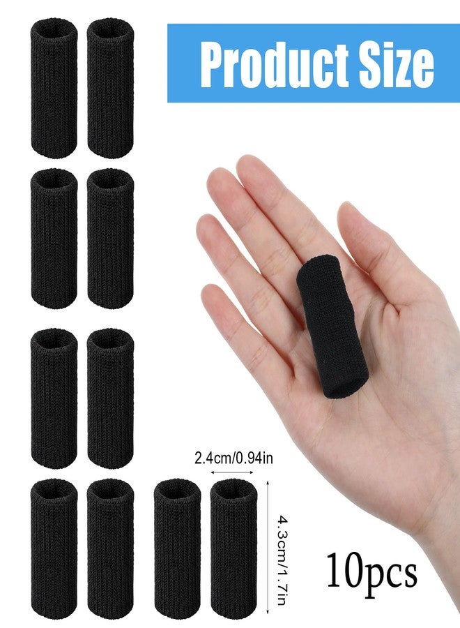 Thrymme 10 Pcs Finger Compression Sleeve, Breathable Thumb Compression Finger Sleeves for Arthritis, Basketball Fingers Sleeve for Volleyball, Gaming, Gym Training - Image 2