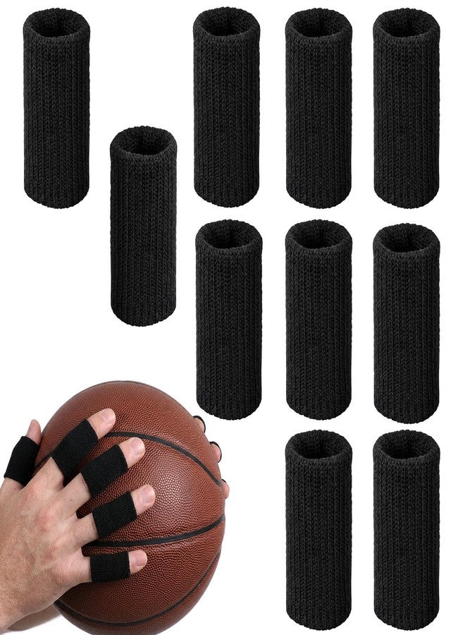 Thrymme 10 Pcs Finger Compression Sleeve, Breathable Thumb Compression Finger Sleeves for Arthritis, Basketball Fingers Sleeve for Volleyball, Gaming, Gym Training - Image 1