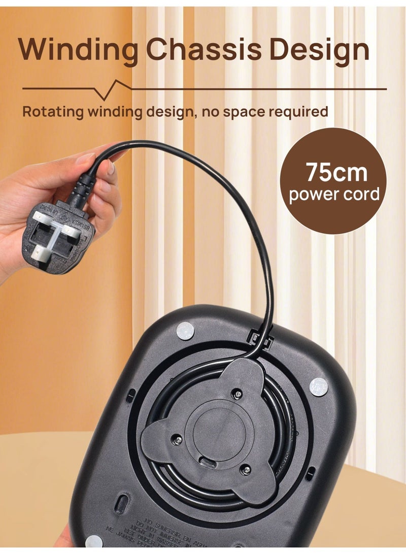 Brutelle Electric Gooseneck Kettle V60 Coffee Kettle Tea Kettle 0.8L 1200W Power Adjustable Temperature with Insulation Quick Heating Perfect for Pour-Over Coffee at Home and Office Matte Black - Image 5