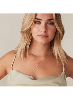 PAVOI 14K Gold Plated Cross Necklace For Women | Cross Pendant | Gold Necklaces For Women  - Image 1