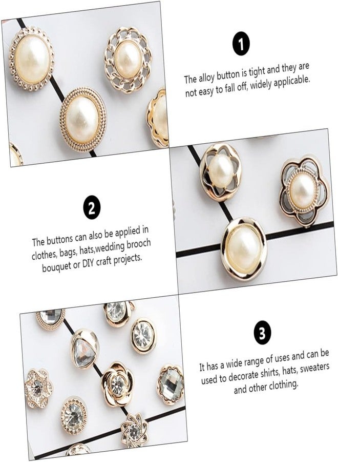 ROKTRY 30 PCS Women Shirt Brooch Buttons Anti Exposure Fixed Brooches Modesty Pins Brooch Pins Pearl Buttons Cover up Brooch Pins Safety Invisible Buttons for Clothes Bags Hats DIY - Image 2