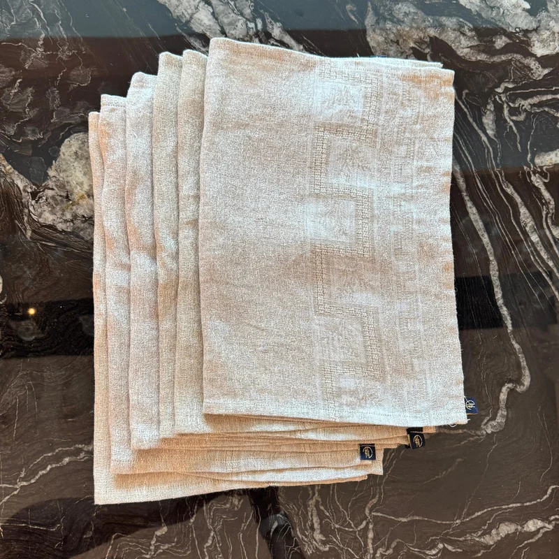 Tohfa Luxe Jacquard Woven Embroidered Placemats – Set of 6 (35 x 50 cm)