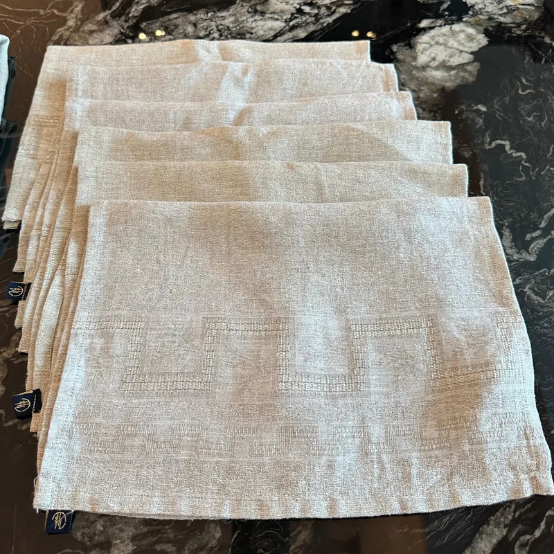 Tohfa Luxe Jacquard Woven Embroidered Placemats – Set of 6 (35 x 50 cm)