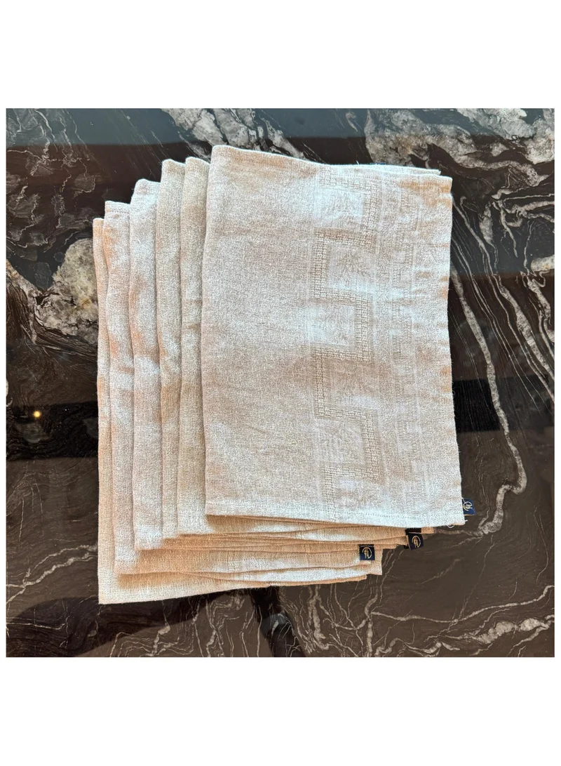 Tohfa Luxe Tohfa Luxe Jacquard Woven Embroidered Placemats – Set of 6, 35 x 50 cm | Luxury Fabric with Intricate Woven Embroidery for Sophisticated Table Styling