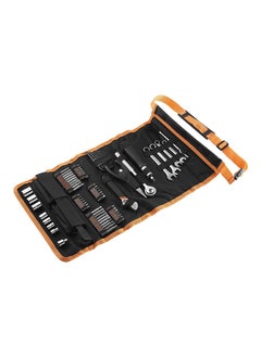 77 Pieces Automotive Roll-up Kit with Socket Wrenches & Screwdriver Bitsets