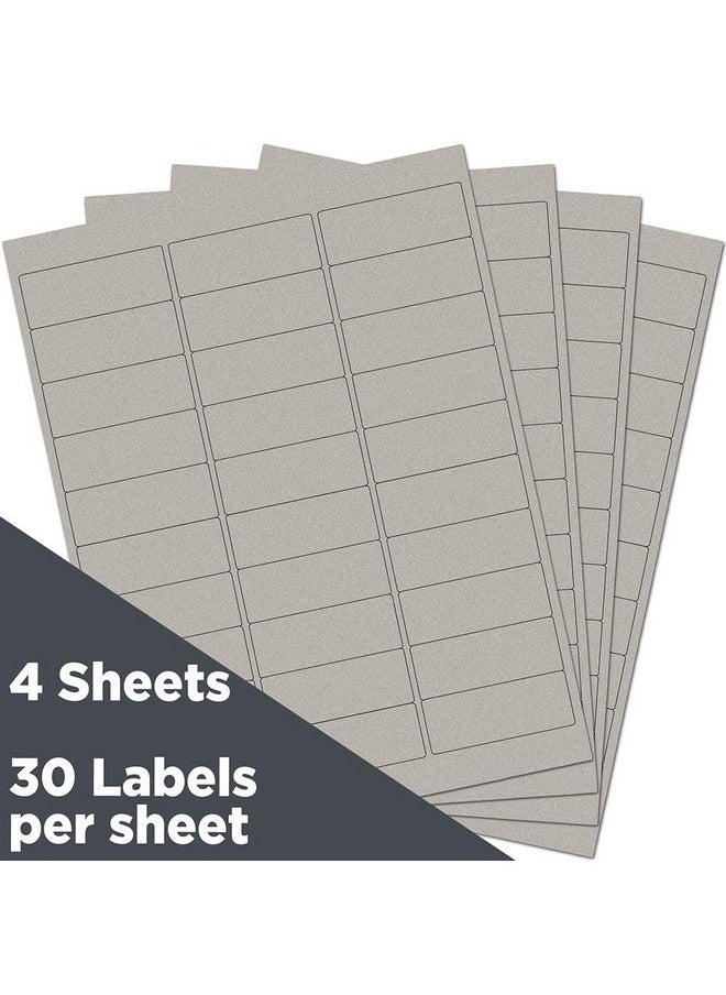 JAM Paper Return Address Labels - Standard Mailing - 1 X 2 5/8 - Silver Metallic - 120 Shipping Labels/Pack  - Image 2