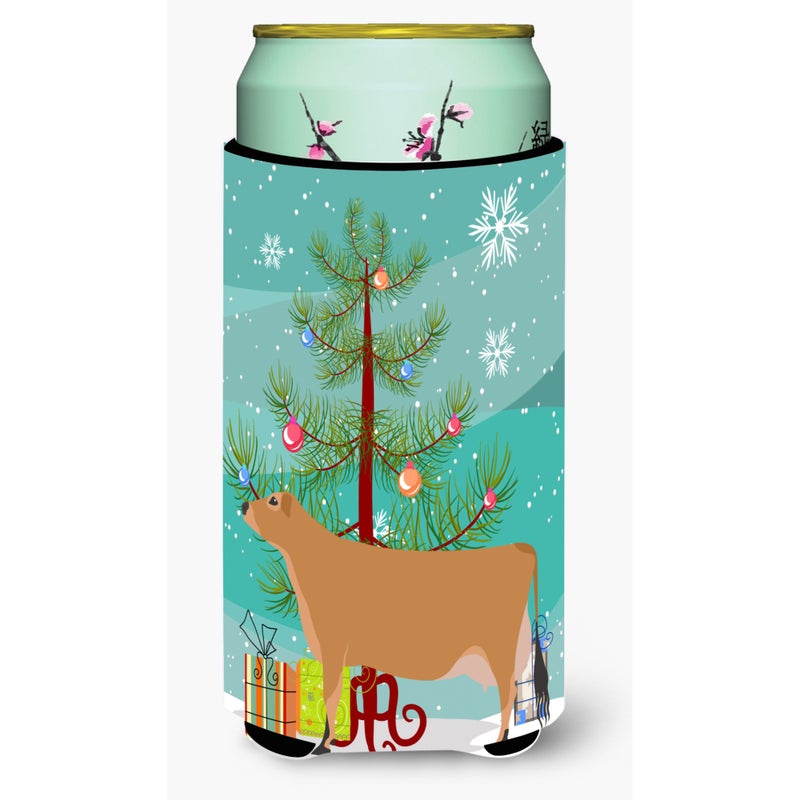 Caroline's Treasures ""Caroline's Treasures Jersey Cow Christmas Decorative Can Hugger  Tall  Multicolor""