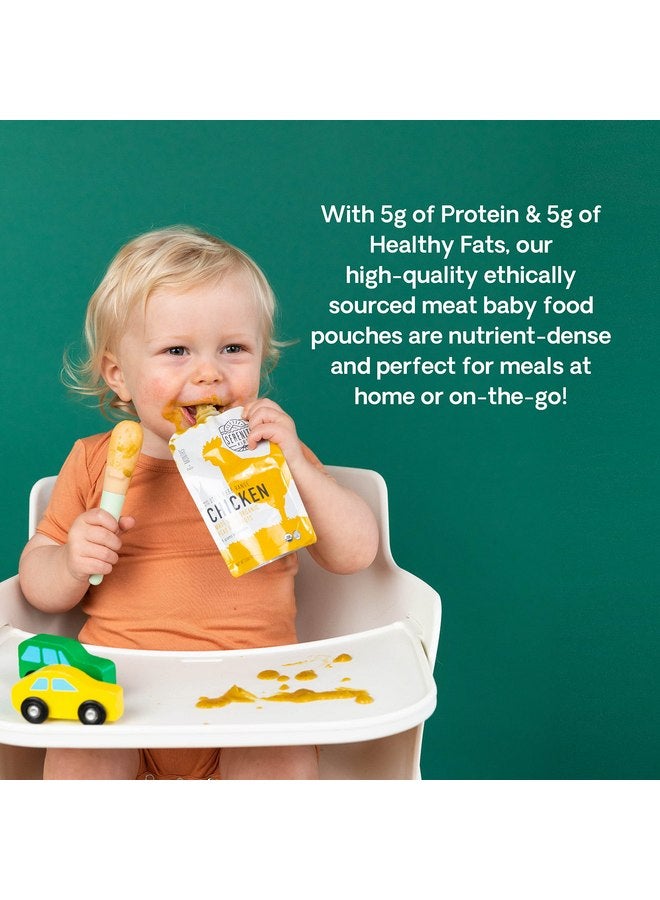 Serenity Kids 6+ Months Baby Food Pouches Puree Made with Ethically Sourced Meats & Organic Veggies - 3.5 Ounce BPA-Free Pouch - Variety Pack - Baby Puree - 8 Count - Baby Food Meat - Image 3