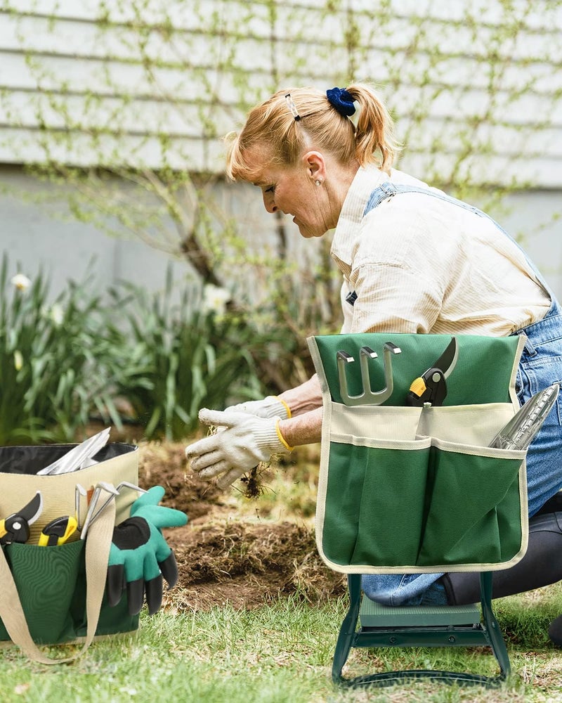 KVR Garden Kneeler and Seat Heavy Duty, Upgraded Widened and Thickened Gardening Stools for Seniors, Foldable Gardening Bench Ergonomic Design, Effective Relief of Knee and Back Pain, Gift for Gardeners - Image 2