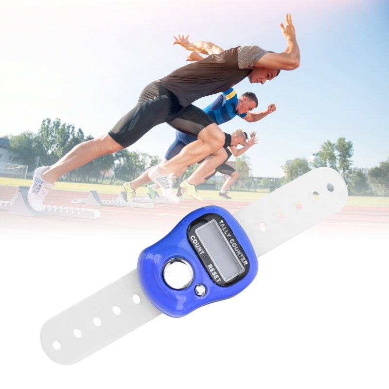 Electric Finger Counter ABS Plastic Resettable 5 Digit LCD Display - One Hand Operation Walking Tally Counter With Adjustable Silicone Belt For Prayer Sports Golf - Image 4