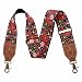 Nefelibata Purse Strap 2Cowhide Head Wide Shoulder Strap Adjustable ReplacementRetro Jacquard Embroidery Multipattern Crossbody Bag Straps for HandbagCrossbody BagsShoulder BagsPink Embroidery - Image 2