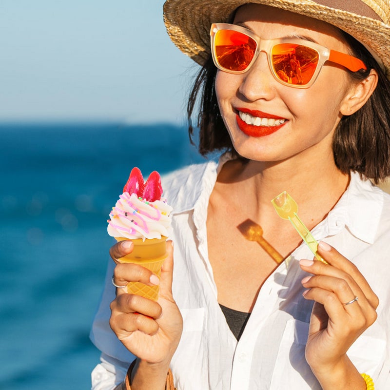 Simulation Ice Cream Cone Realistic Ice cream Dessert Model Photo Prop Decoration - Image 3