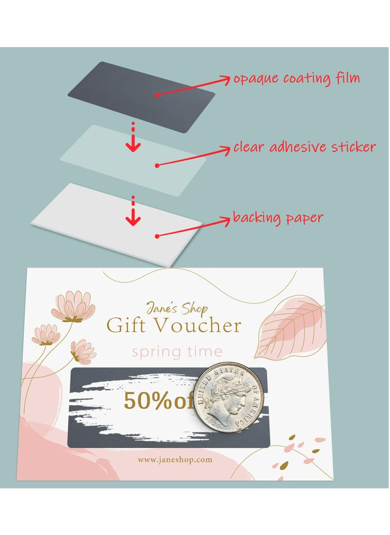 300PCS(30Sheets) Scratch Off Stickers Labels - Rectangle, Gray, 60mm x 25mm Self-Adhesive Easy to Peel and Stick for DIY Wedding Party Games Fundraisers Promotions - pzsku/ZB7C4ECD7984DC5731C69Z/45/_/1712744214/047b6bb0-115f-4c0d-8515-26abbe1768d8