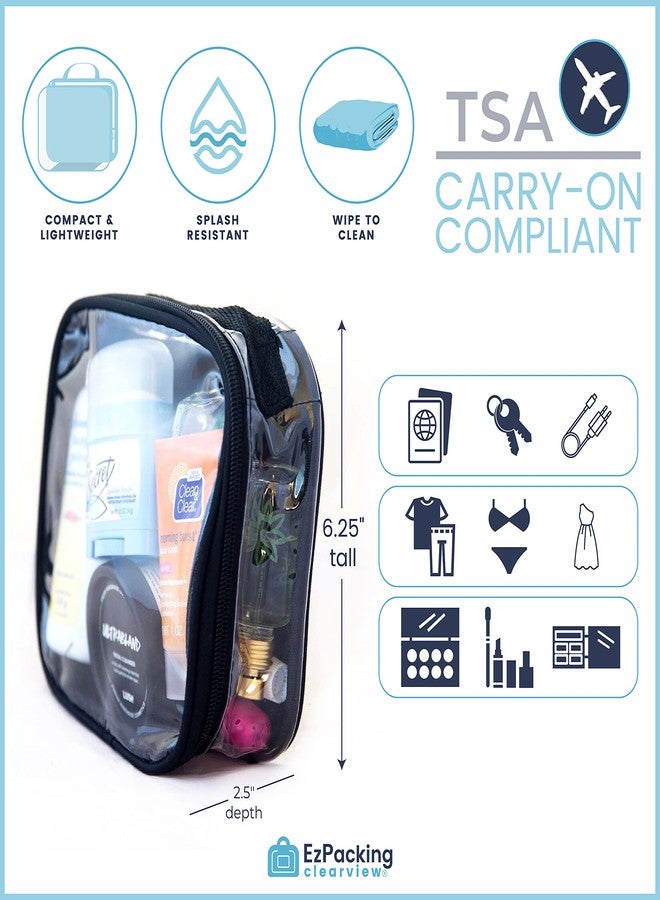 EzPacking Clear TSA Approved 3-1-1 Travel Toiletry Bag for Carry On/Quart Size Transparent Liquids Pouch for Airport Security/Reusable See Through Vinyl & PVC Plastic Organizer Men Women (Gray) - Image 3