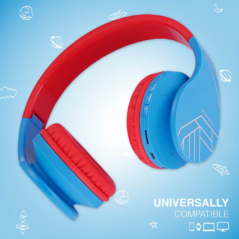 PowerLocus Bluetooth Headphones for Kids, Wireless Foldable Headphones Over Ear, Headphone with Microphone, 85DB Volume Limit, Wireless and Wired Headset with Micro SD, FM for Cellphones, Tablets, PC - Image 4