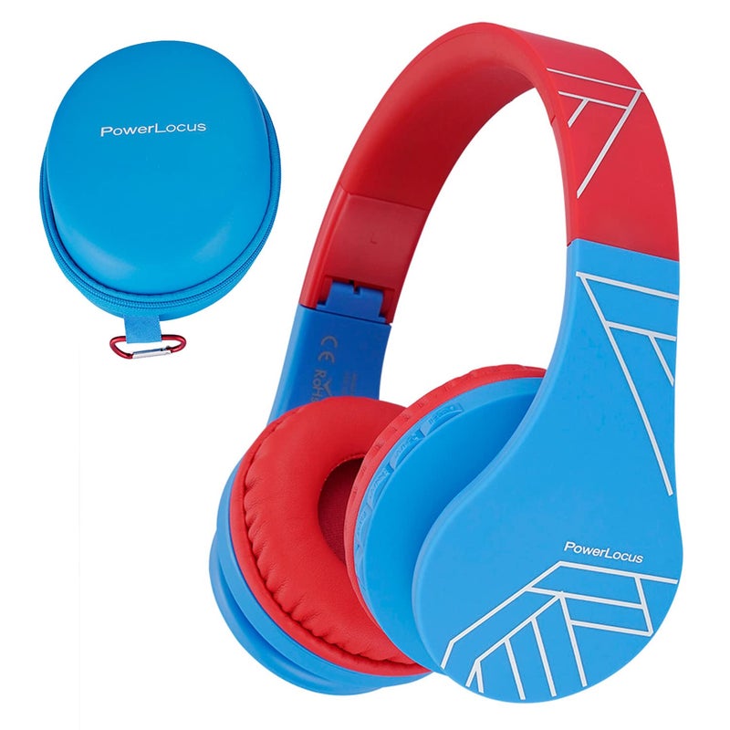 PowerLocus Bluetooth Headphones for Kids, Wireless Foldable Headphones Over Ear, Headphone with Microphone, 85DB Volume Limit, Wireless and Wired Headset with Micro SD, FM for Cellphones, Tablets, PC - Image 1