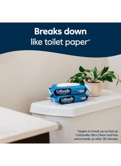 Cottonelle Fresh Feel Flushable Wet Wipes, Adult Wet Wipes, 8 Flip-Top Packs, 42 Wipes Per Pack (336 Total Wipes), Packaging May Vary  - Image 4