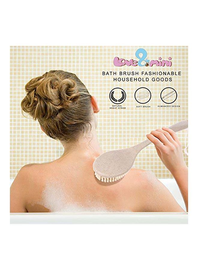 نيبمينينت فرشاة استحمام للجسم بيج 14.3x3.1x1.7بوصة - Image 3