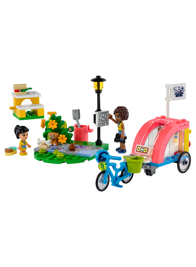 LEGO Friends Dog Rescue Bike Building Lego Toy Set For Kids Aged 6 And Over; Inspire Creativity With This Bicycle Toy Gift; Comes With A Removable Bike Trailer For Role-Play Fun (125 Pieces) 41738
