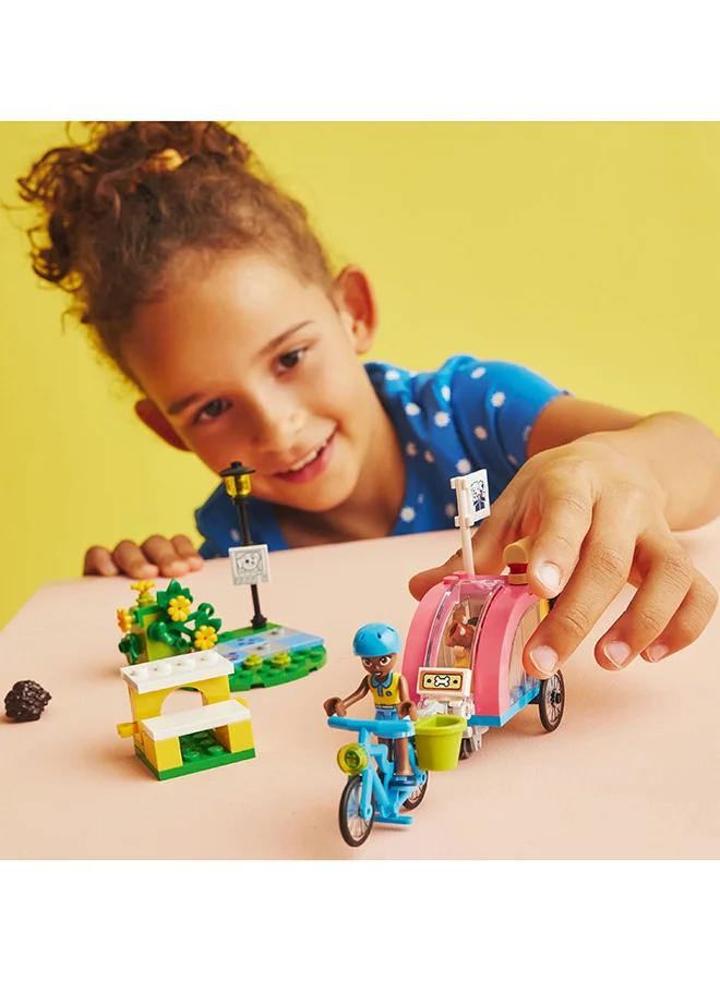 LEGO Friends Dog Rescue Bike Building Lego Toy Set For Kids Aged 6 And Over; Inspire Creativity With This Bicycle Toy Gift; Comes With A Removable Bike Trailer For Role-Play Fun (125 Pieces) 41738
